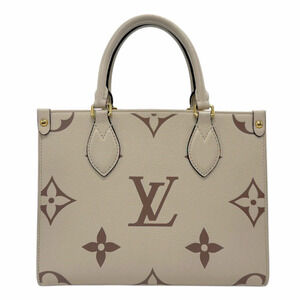 Louis Vuitton 2way Handbag Crossbody Monogram Empreinte Bicolor OnTheGo Beige